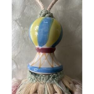 MACKENZIE CHILDS PASTEL TASSEL TIE CURTAIN PULL Taylor Keukenhof Retired Flaw